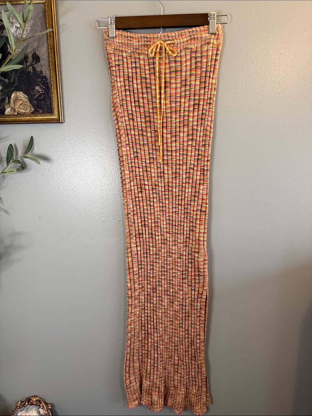 Free People Rainbow Knit Maxi Skirt – Size Medium – Boho Festival Coastal Vibes - Picture 3 of 8